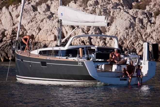 Beneteau Sense 50 steady at anchor © Creating Demand